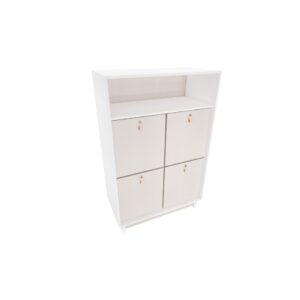 KATAK 白色開放上層 + 四門收納櫃 1000W x 450D x 1100Hmm